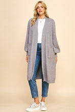 Load image into Gallery viewer, Balloon Sleeve Cardigan | Heather Grey
