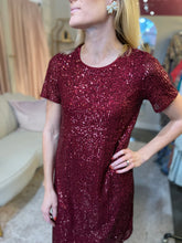 Load image into Gallery viewer, Sequin Midi Dress | Ruby
