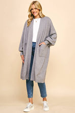 Load image into Gallery viewer, Balloon Sleeve Cardigan | Heather Grey
