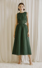 Load image into Gallery viewer, Textured Cut Out Maxi Dress | Dark Green

