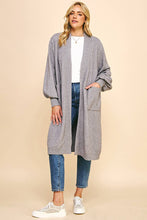 Load image into Gallery viewer, Balloon Sleeve Cardigan | Heather Grey
